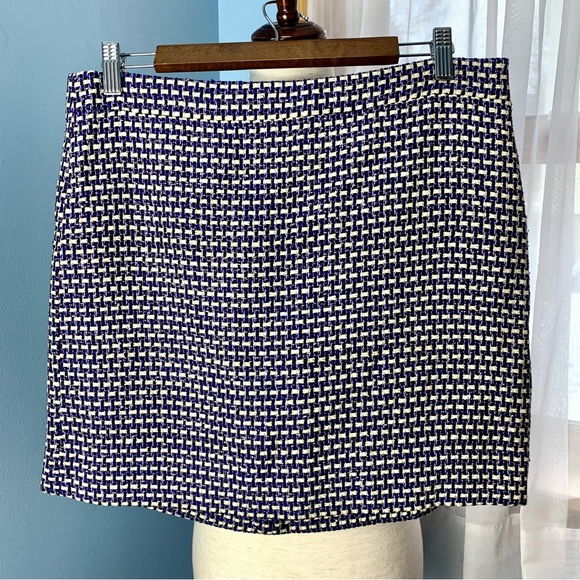 J. Crew Metallic Tweed Postage Stamp Mini Skirt - Picture 3 of 9